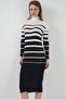 Bdart Striped Ribbed Collar Midi Knitwear Dress - 3