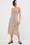 Bdart Midi Dress with Square Neckline and Slit in Upright Posture