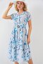 Bdart Ornamental with Poetic V-Neck Midi Dress - 4