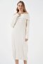 Bdart Plus Size Ribbed Knitted Midi Dress Madonna Neckline - 4