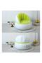 Inflatable Lounge Chair, Indoor Portable Sofa with Backrest, White and Lime Green - 5