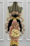 Gold Bridal Veil Set, Sparkling Crystal Glass Beads, Pearls and Sequins Embroidered Henna Veil 6 Pieces - 7