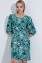 Bdart Three Quarter Sleeve Painted Floral Midi Dress
