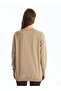Lcw Modest Beige Crew Neck Printed Women's Sweatshirt Tunik - 4