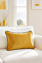 Piping Velvet Throw Pillow Cover Gold 30X40