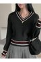 Women's Striped Nefti Oversized Sweater, Women's Sweater - 5
