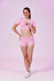 Women's Pink Short T-Shirt Shorts Set Msc8002 - 2
