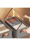 Storage Box, Flippy, Transparent Lid, Checkered Pattern, Small Model, Brown - 4