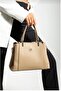 Women's Sand Hand and Shoulder Bag-4099 - 2