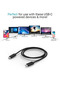 مجموعة من 4 كابلات - كابل USB من النوع C إلى كابل USB من النوع C بطول 1.8 متر - أسود - 6