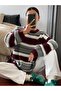 Women's Striped Oversize Sweater, Women's Sweater - 4