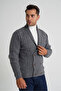 Men's Dark Gray Shawl Collar Six Button Double Breasted Wool Coat Cardigan Trist-5353 - 3