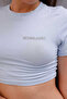 Women's Light Blue Short T-Shirt Shorts Set Msc8002 - 7