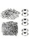 100 pcs 100PCs 10mm Stainless Steel Eyelets with Zinc-Plated Snap-On Washers Heavy Duty Grommet Kit