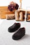 Women's Indoor Slippers with Thick Soles and Fur Inside - 3