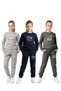 3-Piece Round Neck Printed Detail Girl's Tracksuit Set