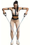 Exercise Resistance Band 120 cm Tube with Handles Hard Blue - Pilates, Fitness Aerobics Sports Rubber - 2