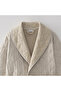Hüma Women's Beige 100% Organic Cotton Large Quilted Bathrobe - 2