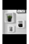 Set of 3 Wall-Mounted Square Floating Shelves – Modern Cube Display for Books & Decor - 4