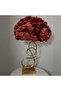 Luxury decorative lampshade with metal base and pink feather design 57 x 30 cm - 2