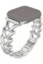 Apple Watch 38mm 40mm 41mm 42mm | Jewelry Herringbone Design Stainless Steel and | Silver - 4