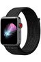 Nylon Strap for Apple Watch 44mm/42mm with Hook and Loop Fastener (Black) - 2