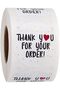 Thankyou For Your Order Sticker Round [1inch][500 Stickers] - 6
