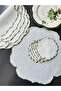 Mila Supla & Napkin Carved Green Set of 6 - 6