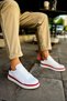 Mn979 - Santoni Gbt Sports Men's Shoes White/Red - 3