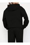 Women's Cute Cat Printed Top and Bottom Oversized Women's Hooded Gray Black Tracksuit Set - 3