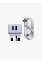 شاحن سريع 2USB 100 سم من النوع C، مخرج 2 أمبير، LO214 - 2