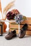 Women's Leather Elastic-Detail Mom Shoes Casual Shoes Ballet Flats - 5