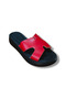 Genuine Leather H Detailed High Sole Slippers - 7