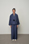 Women's Rose Detailed Side Tie Solid Color Kimono-Jacket - 4