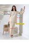 Women's Long Pleated Skirt Blouse Casual Knitwear Set - 3
