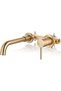Wall Mount Bathroom Faucet - Brushed Gold Bathroom Sink Faucet - Single Handle Vanity Faucet - 2