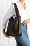 Brown Women's Large Volume Shoulder Bag - 2