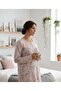100% Cotton Long Sleeve Robe Nightgown-12899 - 2