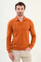 Striped Slim Fit Polo Neck Long Sleeve Cotton Men's T-Shirt Tile - 36860.25K
