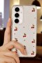 Samsung A16 Compatible - Epoxy Cherry Pattern, Transparent, Shockproof Phone Case - 2