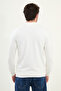 Patterned Slim Fit Zippered Polo Neck Men's Knitwear Sweater Ecru - 11565.25K - 3