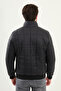 Quilted Slim Fit Judge Collar Puffer Men's Coat Black - 39651.25K - 5