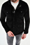 Striped Slim Fit Trench Coat with Pocket and Notched Lapel for Men in Black - 21327.25K - 2
