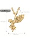 Fairy Girl Angel Angel Stainless Steel Necklace Unisex Accessory Vintage Angel Wings Steel Necklace - 3