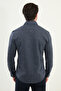 Striped Slim Fit Long Sleeve Lumberjack Wool Men's Shirt Navy Blue - 27099.25K - 3