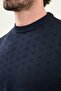 Patterned Slim Fit Crew Neck Men's Knitwear Sweater Navy Blue - 11566.25K - 2
