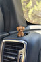 Knitted Patterned Brown Hard Plastic Dog Keychain, Car Ornament, Bag Accessory, Decor, Gift - 2
