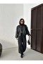 New Season Bomber Leather Jacket with Oversized Epaulet Detail - 4