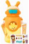 750 ml Hanging Children's Water Bottle with Rabbit Figure and Lid with Sticker Gift - 3