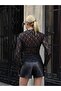 Turtleneck Lace Body Blouse - 4